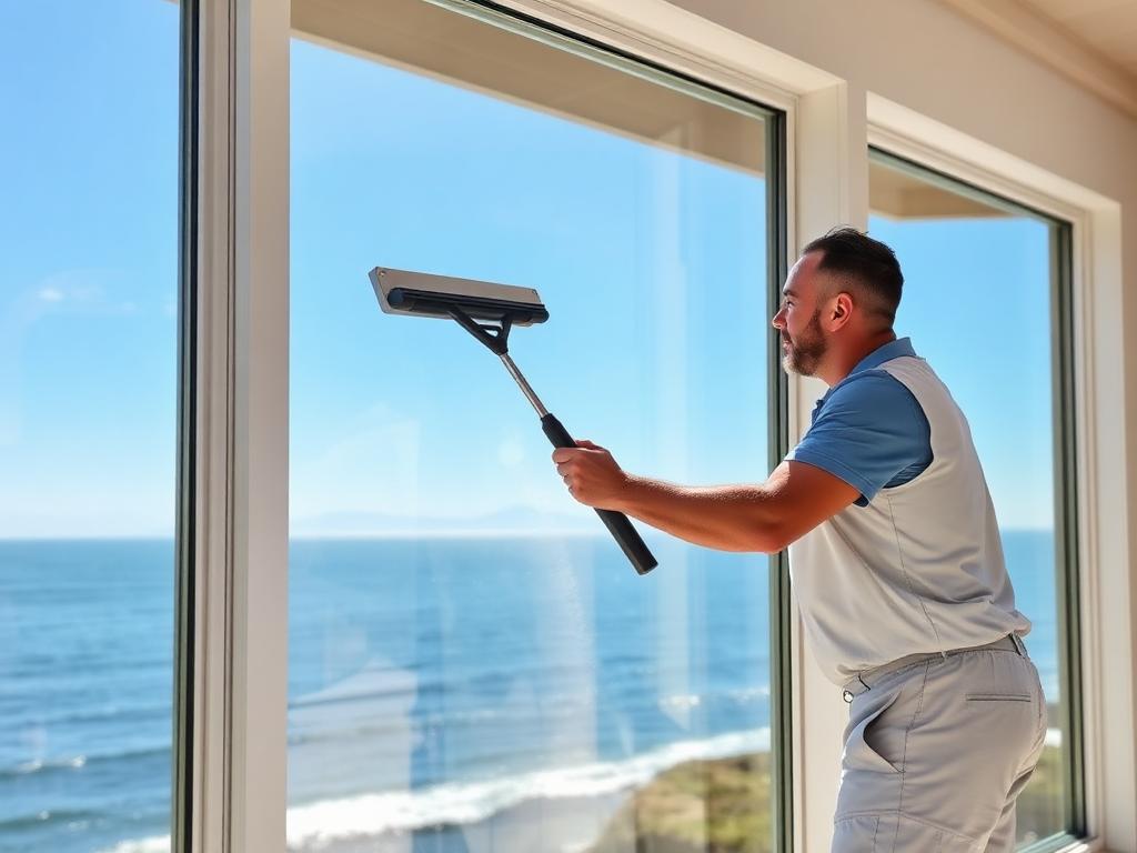 Streak-free window cleaning at Pleasure Point