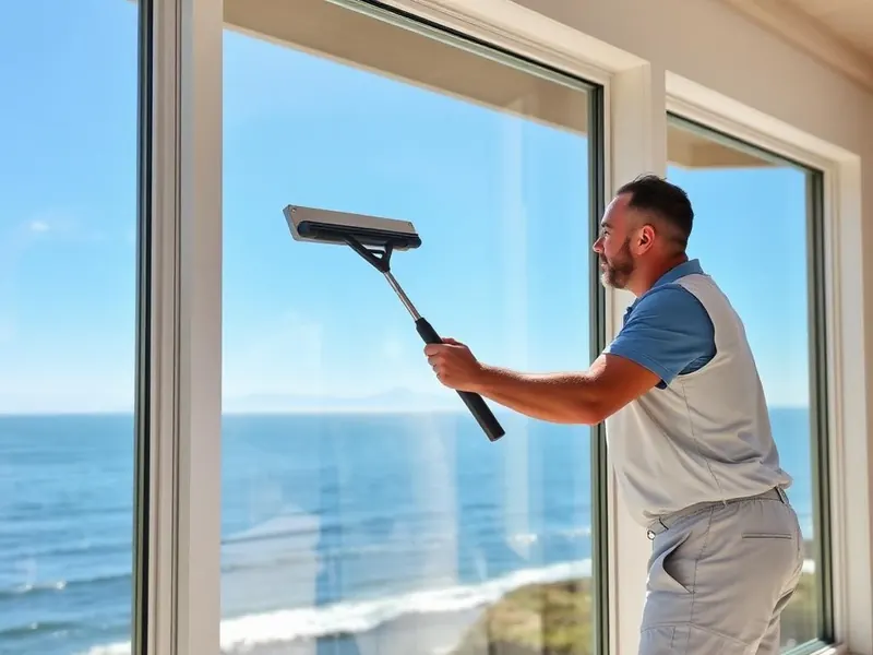 Streak-free window cleaning at Pleasure Point